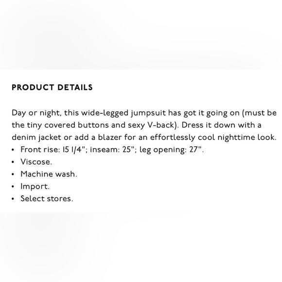 Madewell V-Back Wide-Leg Jumpsuit Navy Blue Size 0 - Picture 5 of 12